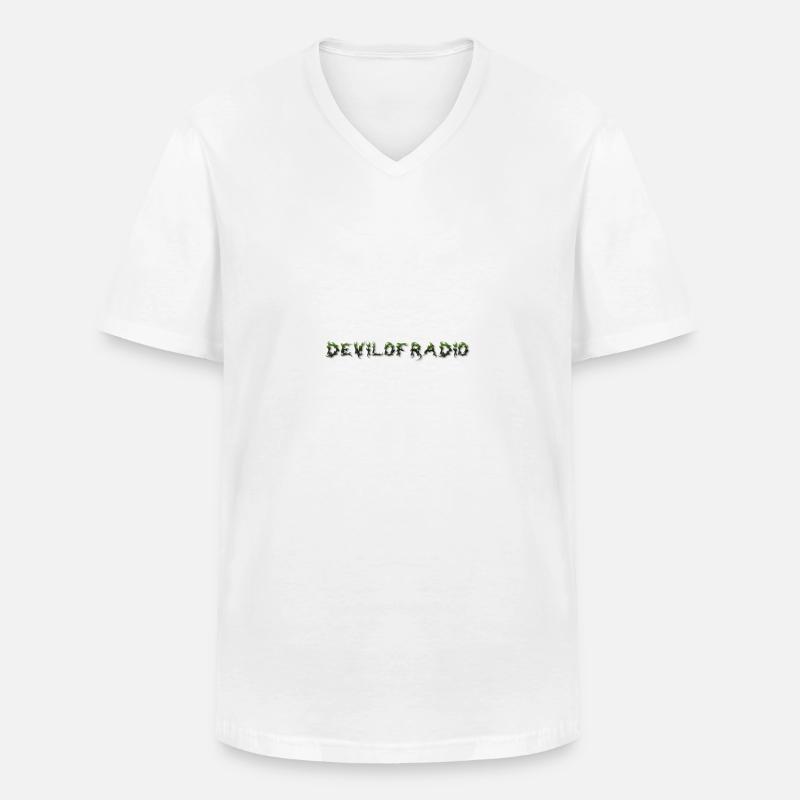 Devil01 - Männer-T-Shirt mit V-Ausschnitt - Weiß
