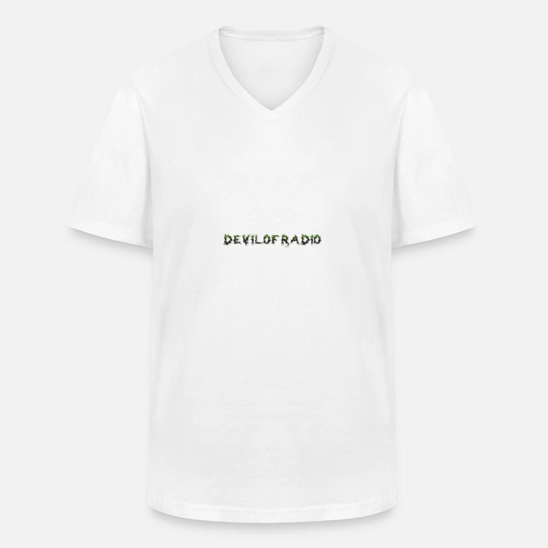 Devil01 - Männer-T-Shirt mit V-Ausschnitt - Weiß