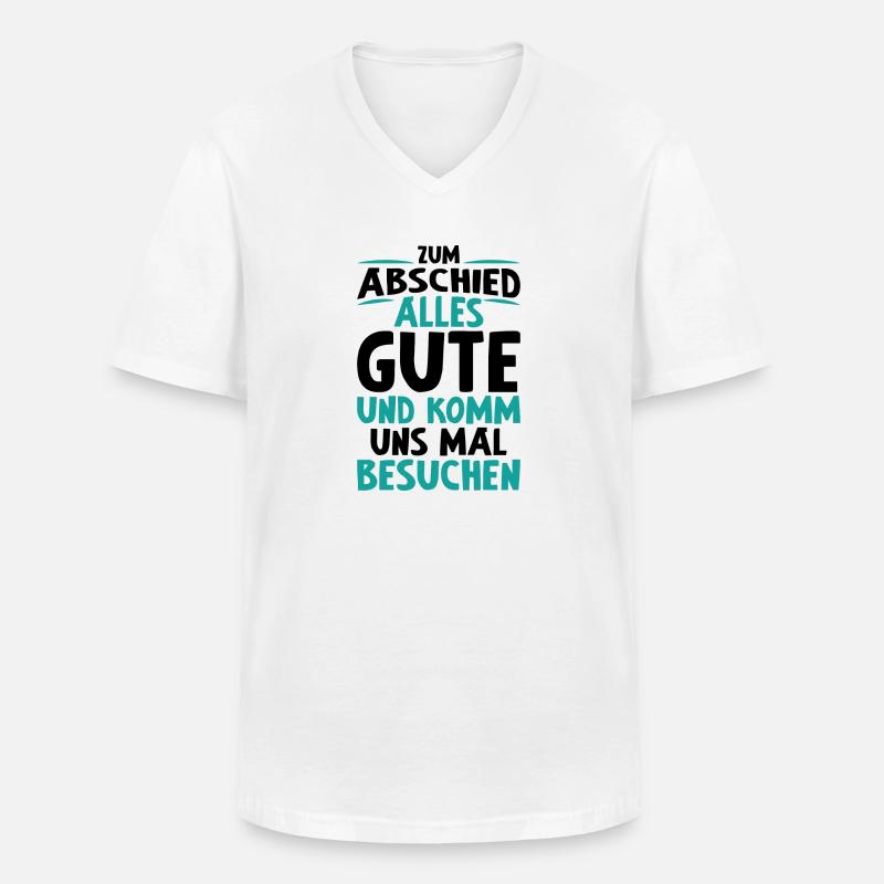 Gute Abschied Kollege Arbeit Geschenk - Männer-T-Shirt mit V-Ausschnitt - Weiß