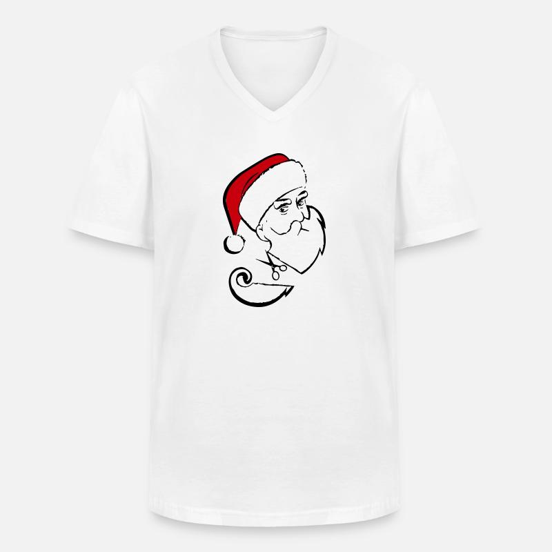 Weihnachtsmann Bart schneiden - Männer-T-Shirt mit V-Ausschnitt - Weiß