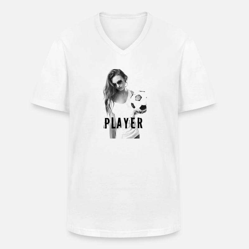 Player - Männer-T-Shirt mit V-Ausschnitt - Weiß