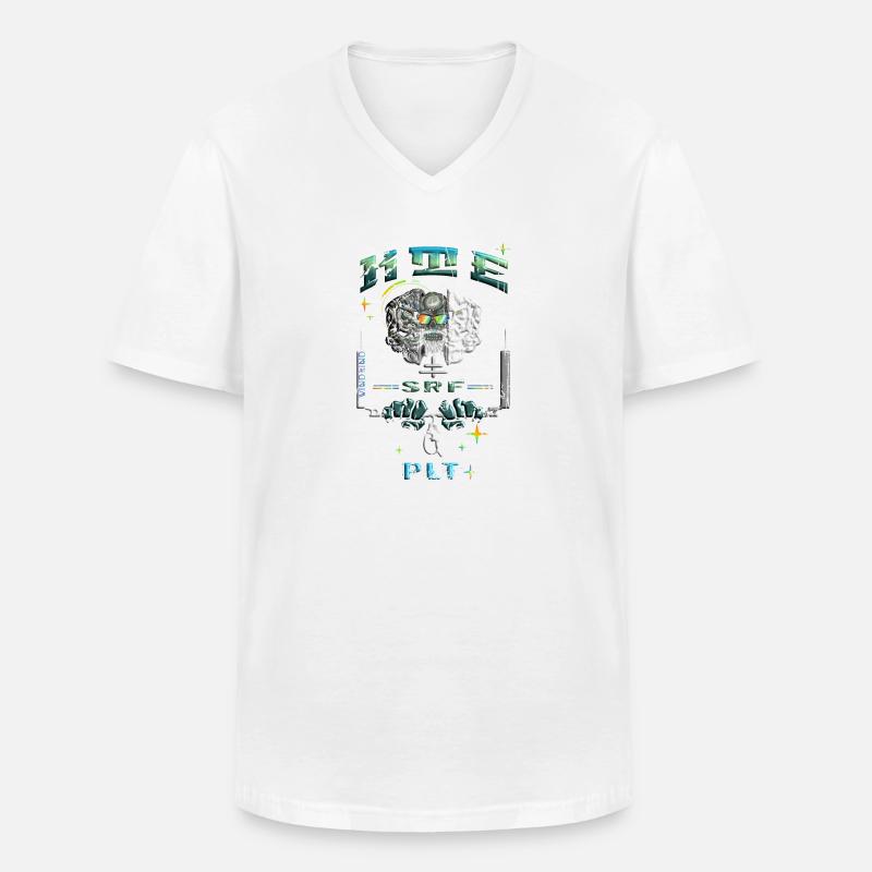 Kitesurfpilot - Männer-T-Shirt mit V-Ausschnitt - Weiß