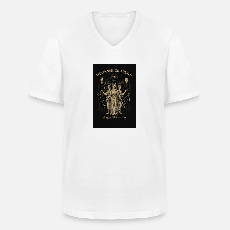 4D5A308B F03D 46F7 BE20 75B20CB61337 - Männer-T-Shirt mit V-Ausschnitt - Weiß