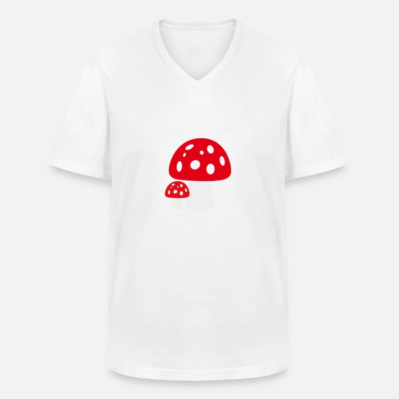 Toadstool - Men's V-Neck T-Shirt - white