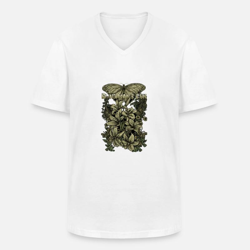 2024 magic logo middle - Männer-T-Shirt mit V-Ausschnitt - Weiß