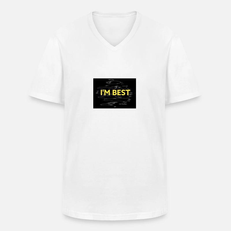 ICH BIN DER BESTE - Männer-T-Shirt mit V-Ausschnitt - Weiß