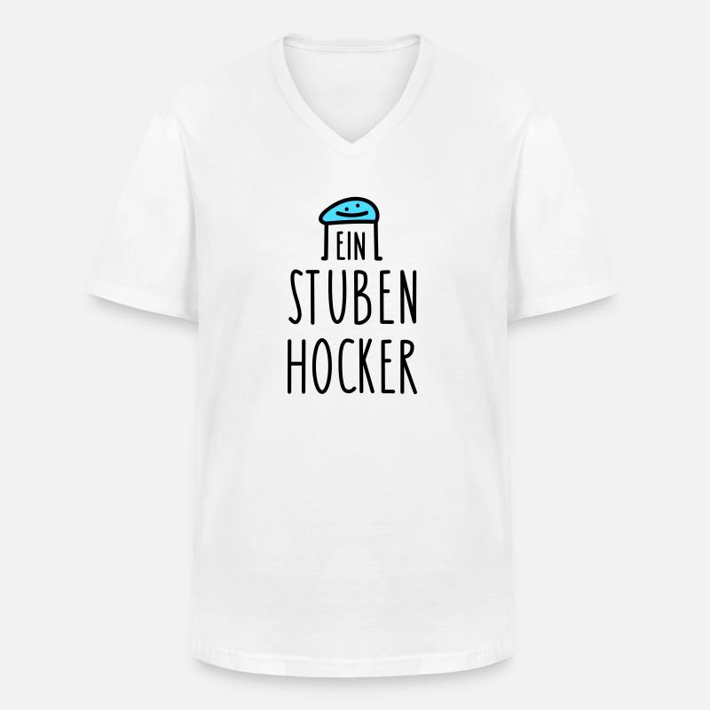 Zuhause Sprüche home office - Männer-T-Shirt mit V-Ausschnitt - Weiß