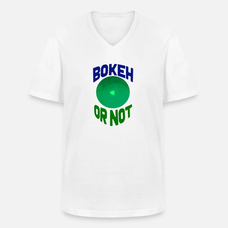 Bokeh hin oder her - Männer-T-Shirt mit V-Ausschnitt - Weiß