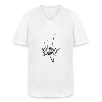 Akkordeon II - Männer-T-Shirt mit V-Ausschnitt - Weiß - Vorne - AI Model Male 185 light (185cm)