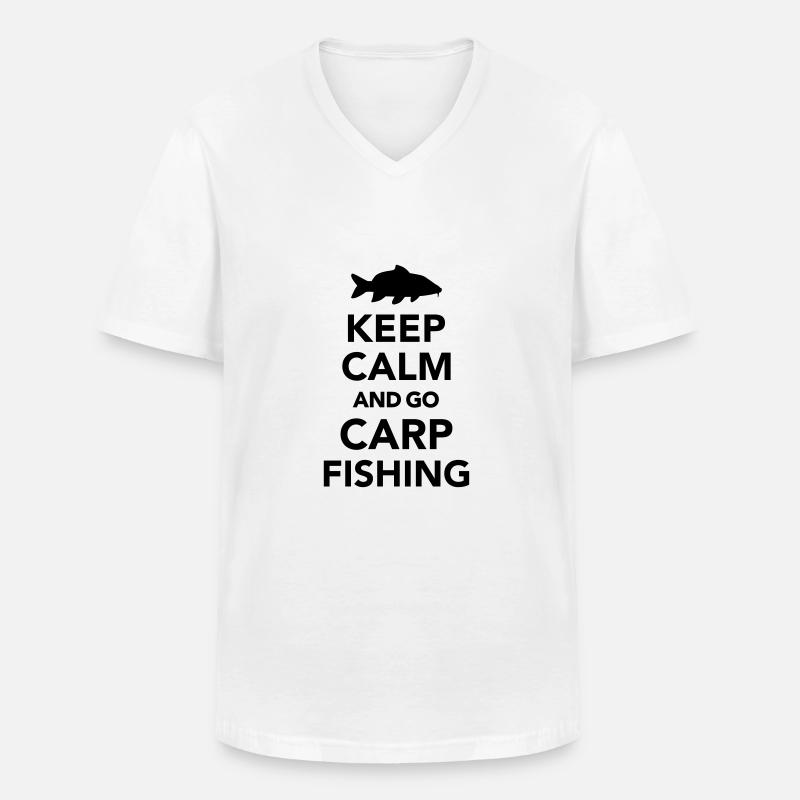 Karpfen - Männer-T-Shirt mit V-Ausschnitt - Weiß