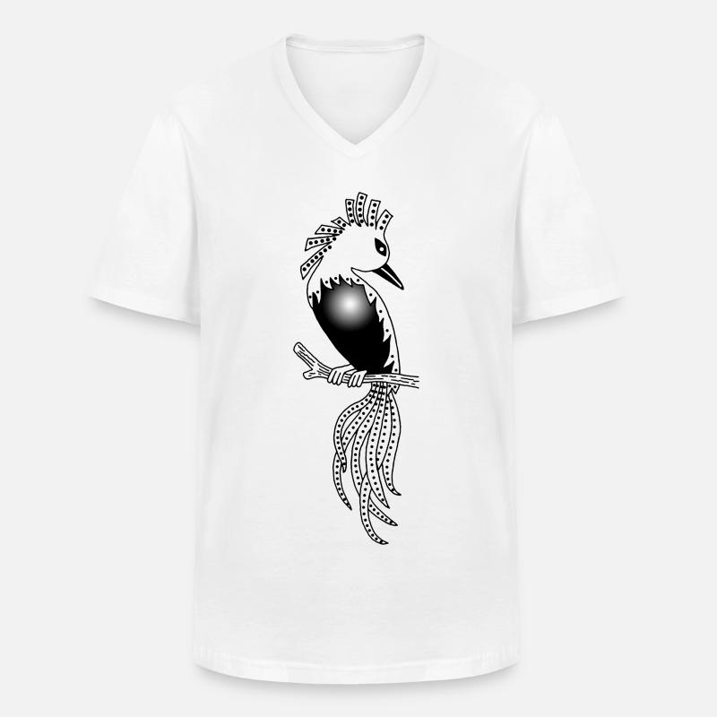 Der Onyx-Vogel - Männer-T-Shirt mit V-Ausschnitt - Weiß