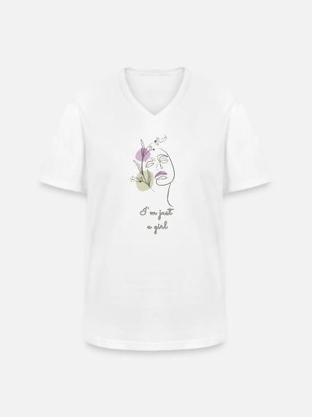 I'm just a girl - Men's V-Neck T-Shirt - white