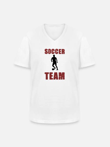 Soccer Player Team - Men's V-Neck T-Shirt - white