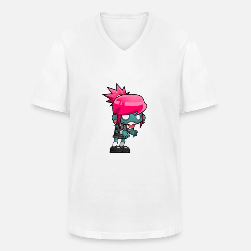 Zombie Comic - Männer-T-Shirt mit V-Ausschnitt - Weiß