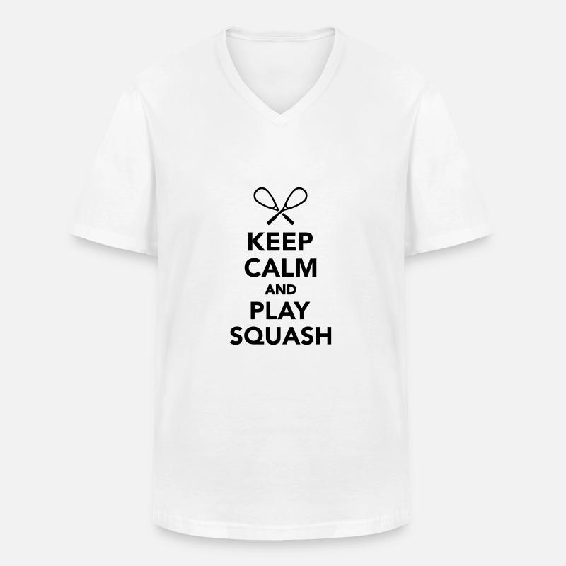 Squash - Männer-T-Shirt mit V-Ausschnitt - Weiß