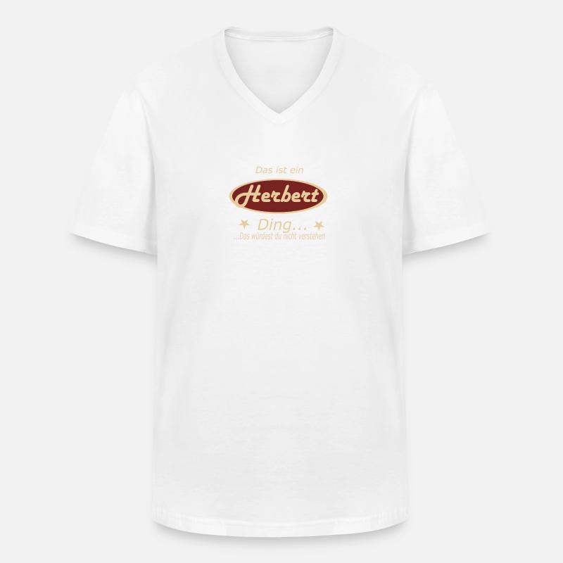 Das ist ein Herbert Ding... - Männer-T-Shirt mit V-Ausschnitt - Weiß