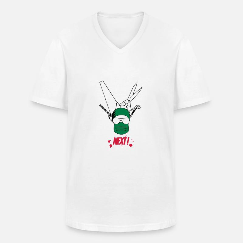 Chirurg - Männer-T-Shirt mit V-Ausschnitt - Weiß