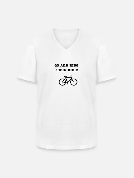 Bike - Männer-T-Shirt mit V-Ausschnitt - Weiß