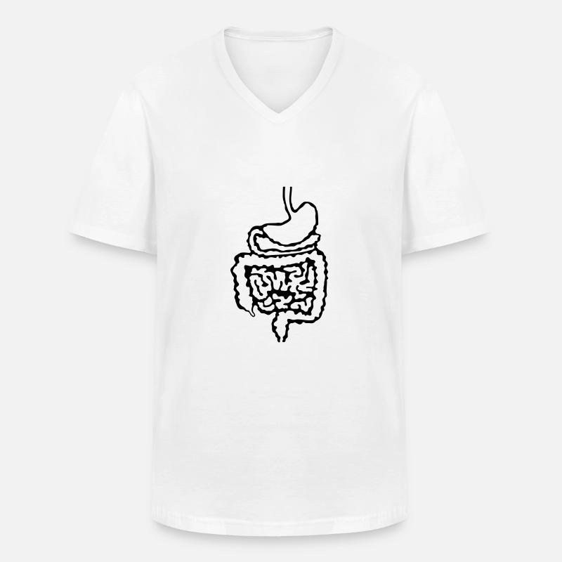 Arzt_Darm_d1 - Männer-T-Shirt mit V-Ausschnitt - Weiß