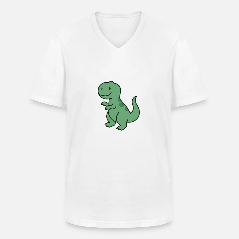 kleiner REX - Männer-T-Shirt mit V-Ausschnitt - Weiß