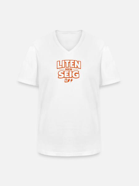 Klein, aber oho! - Männer-T-Shirt mit V-Ausschnitt - Weiß