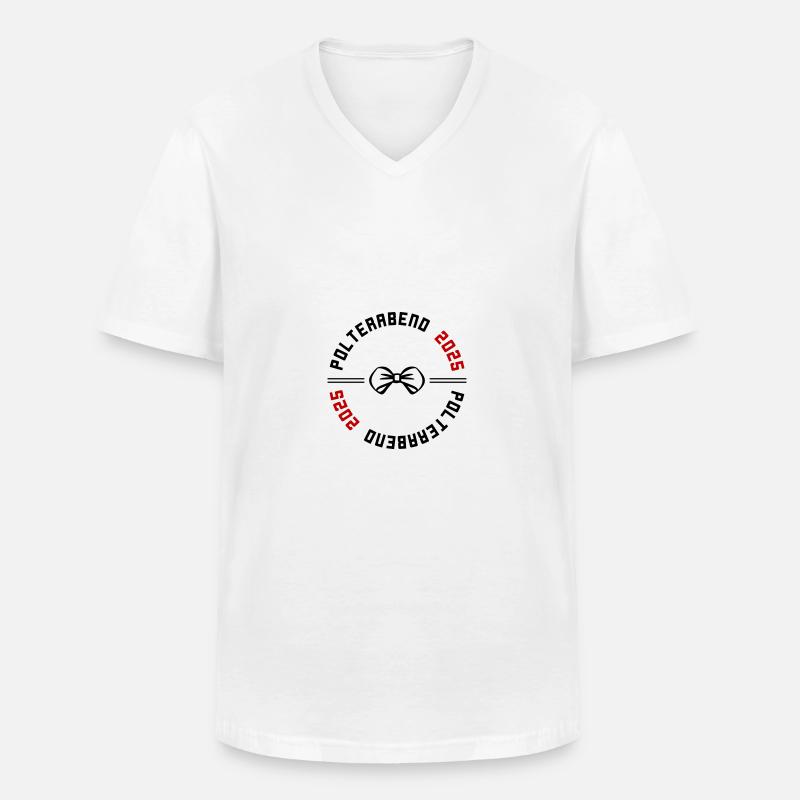 Polterabend 2025 Hochzeit - Männer-T-Shirt mit V-Ausschnitt - Weiß
