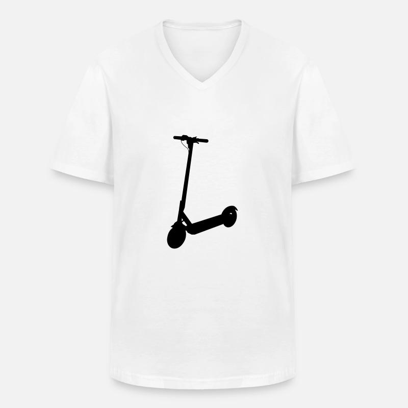 E-Scooter Elektro-Roller - Männer-T-Shirt mit V-Ausschnitt - Weiß
