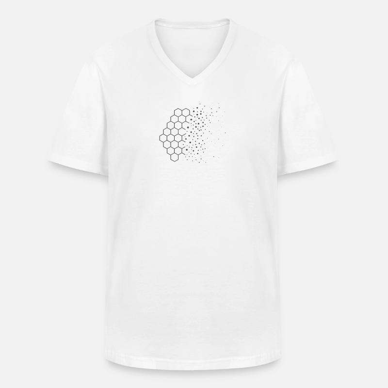 Entropy Drift – Physik Design - Männer-T-Shirt mit V-Ausschnitt - Weiß
