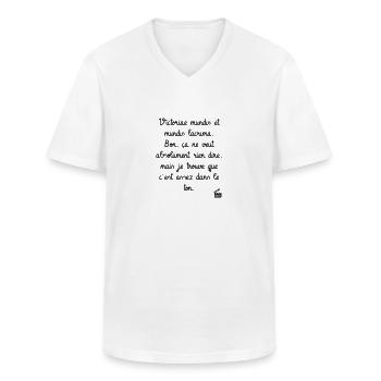 Kaameløtt - Réplique Culte - Citation Drôle - T-shirt col V Homme - blanc - Devant - AI Model Male 185 light (185cm)