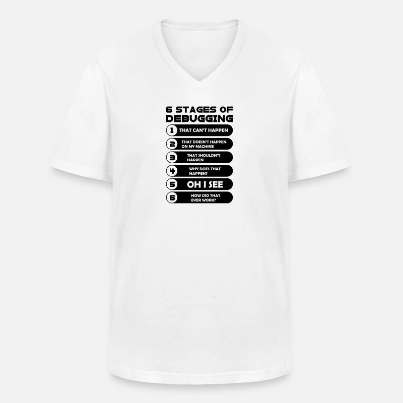 Programmieren - Männer-T-Shirt mit V-Ausschnitt - Weiß