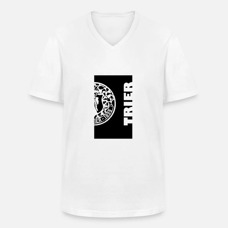 deckel trier halb - Männer-T-Shirt mit V-Ausschnitt - Weiß