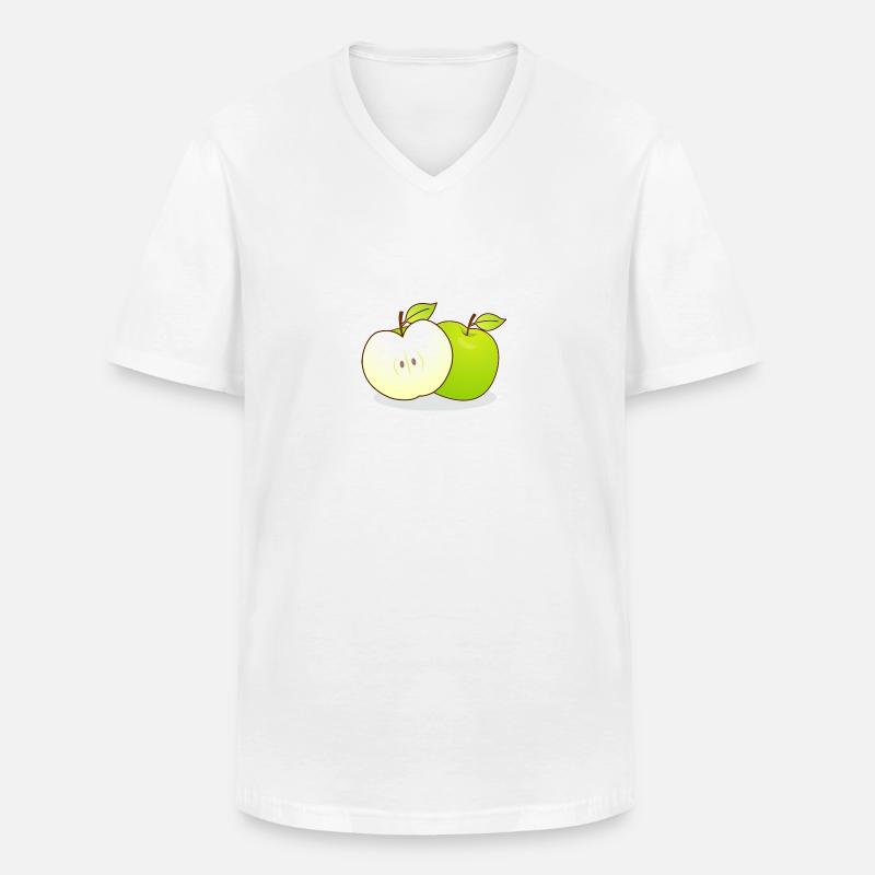 Äpfel - Männer-T-Shirt mit V-Ausschnitt - Weiß