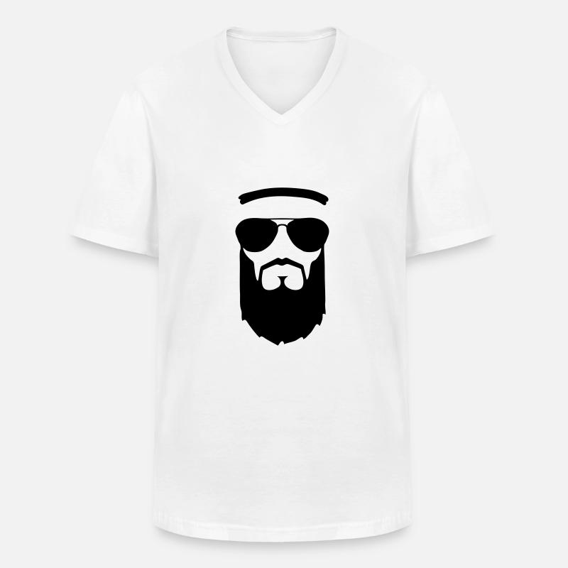 Emiro arabo - Maglietta da uomo classica con scollo a V - bianco