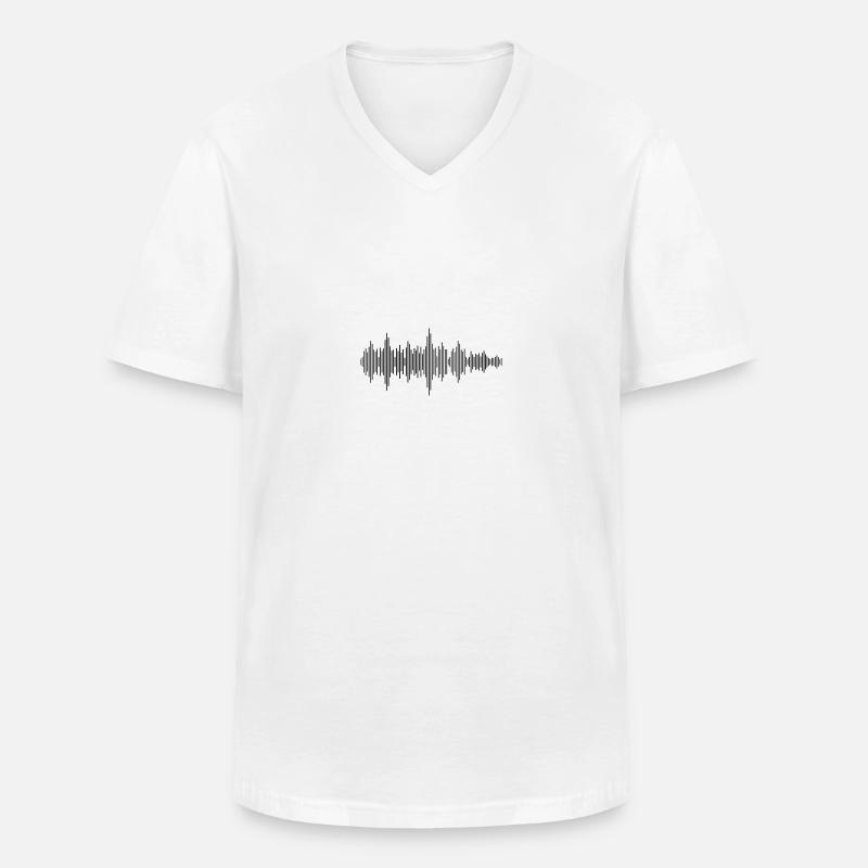 Soundfile - auf hell - Männer-T-Shirt mit V-Ausschnitt - Weiß