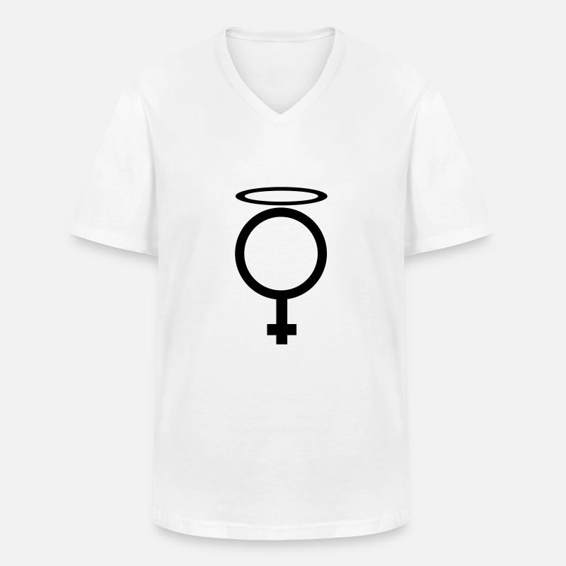 engelchen - Männer-T-Shirt mit V-Ausschnitt - Weiß