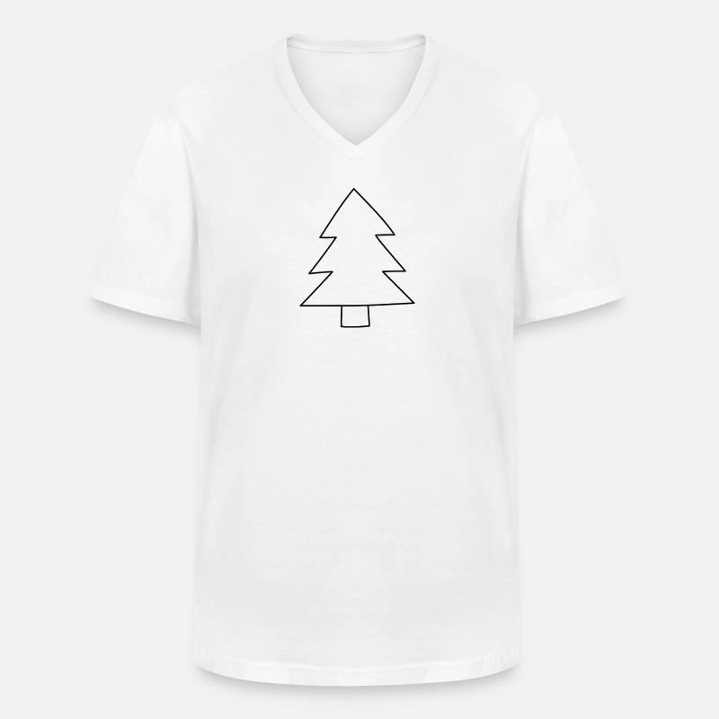 Weihnachtsbaum 2 - Männer-T-Shirt mit V-Ausschnitt - Weiß