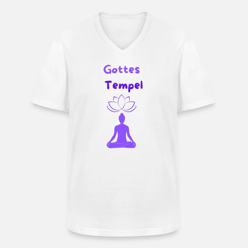 Gottes Tempel - Männer-T-Shirt mit V-Ausschnitt - Weiß