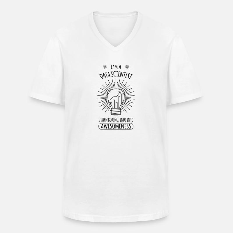 Data scientist gift computer science - Men's V-Neck T-Shirt - white
