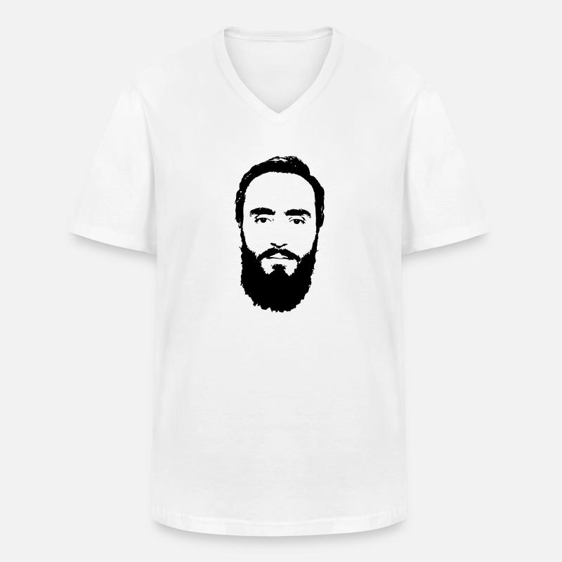 Dudaev Hero Logo - Männer-T-Shirt mit V-Ausschnitt - Weiß