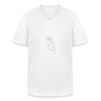 Owl - Men's V-Neck T-Shirt - white - Front - AI Model Male 185 light (185cm)