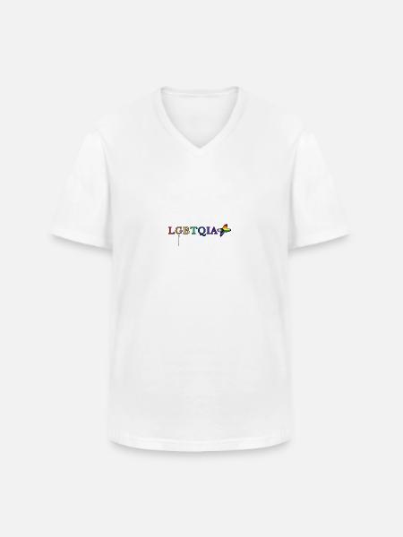 LGBTQIA+ - Men's V-Neck T-Shirt - white