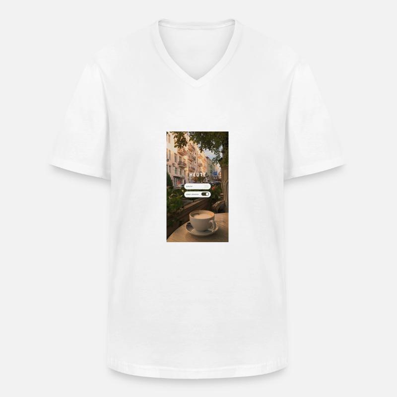 Leben genießen Erinnerung - Männer-T-Shirt mit V-Ausschnitt - Weiß