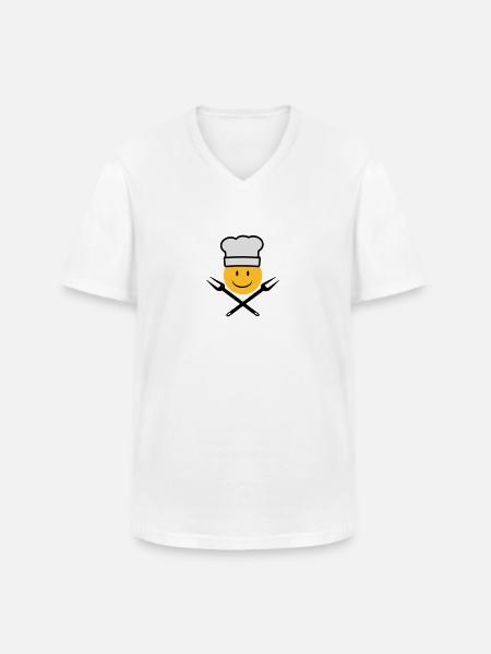 griller - T-shirt col V Homme - blanc