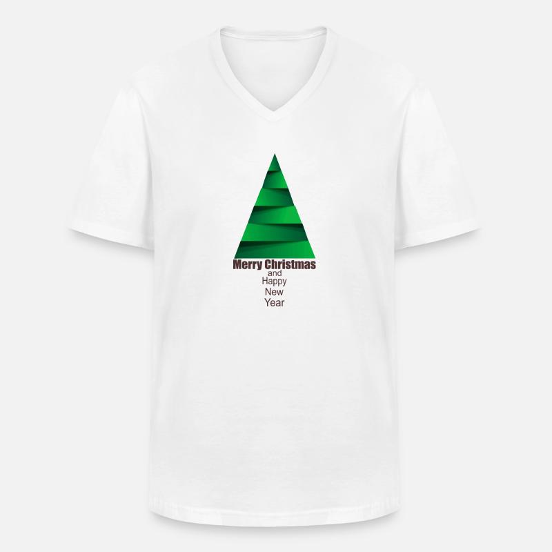 Moderner Weihnachtsbaum Modern Christmas Tree - Männer-T-Shirt mit V-Ausschnitt - Weiß