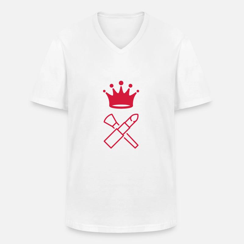 Schminke / Make-up / Maskenbildnerin / Mode - Männer-T-Shirt mit V-Ausschnitt - Weiß