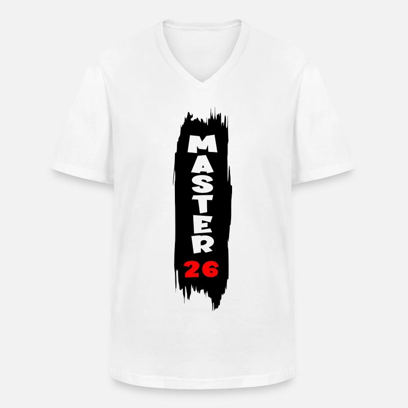 Master 2026 - T-shirt col V Homme - blanc