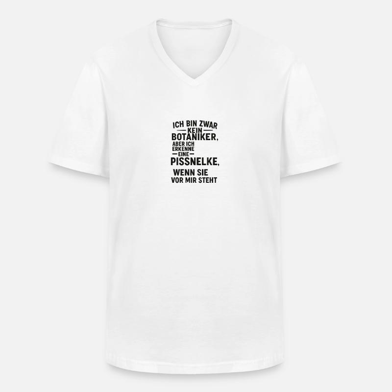 ich zwar kein Botaniker.... - Männer-T-Shirt mit V-Ausschnitt - Weiß