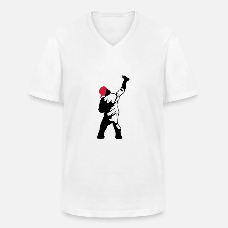 graffiti sprayer - Männer-T-Shirt mit V-Ausschnitt - Weiß