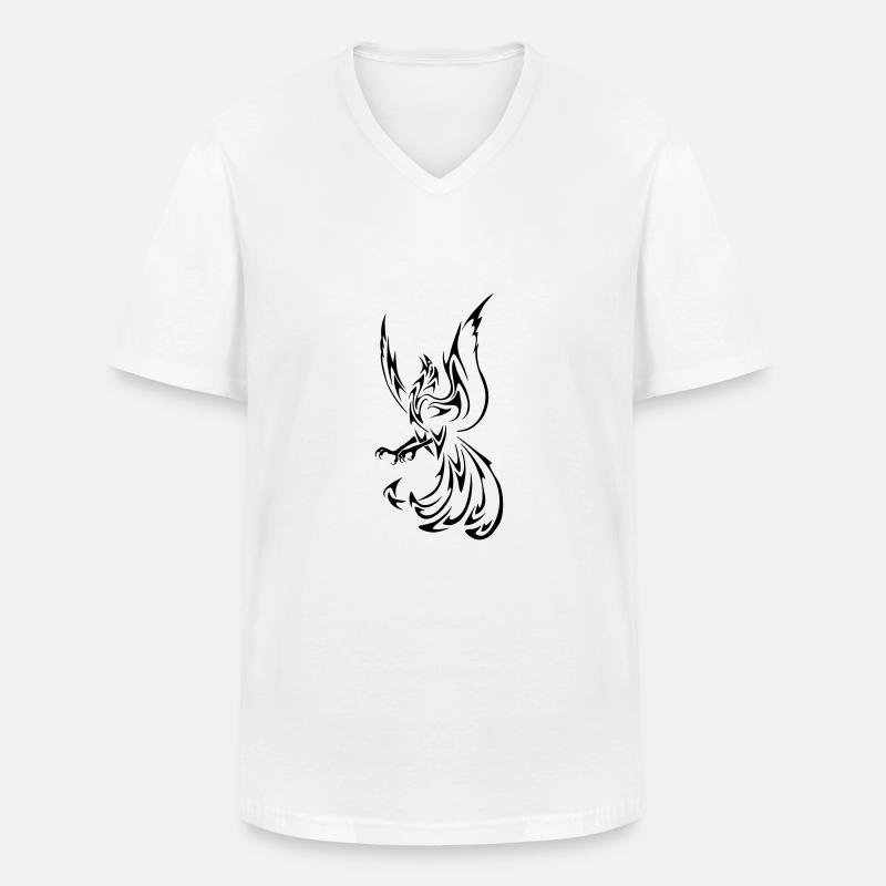 phoenix - Männer-T-Shirt mit V-Ausschnitt - Weiß