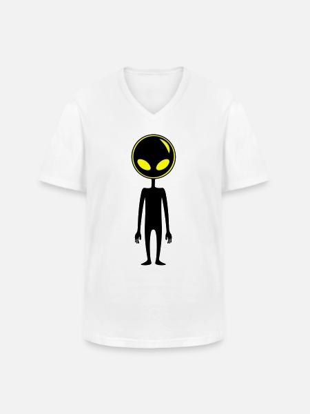 Alien Außerirdischer - Men's V-Neck T-Shirt - white